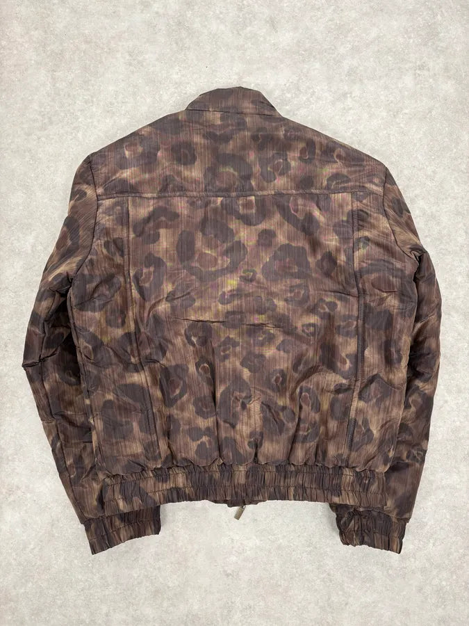 2000s Cavalli Leopard Print Obscure Bomber Jacket BIVXoaY 5
