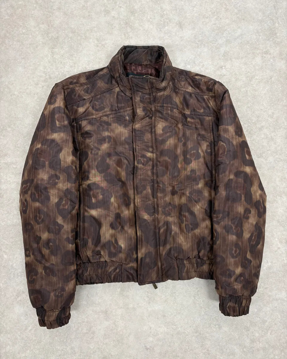 2000s Cavalli Leopard Print Obscure Bomber Jacket BIVXoaY 0