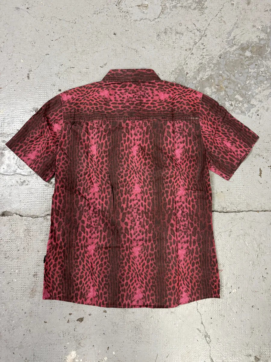 2000s Cavalli Leopard Print Red Obscure Shirt kUBWbRe 1