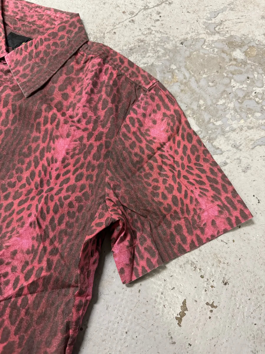 2000s Cavalli Leopard Print Red Obscure Shirt kUBWbRe 10
