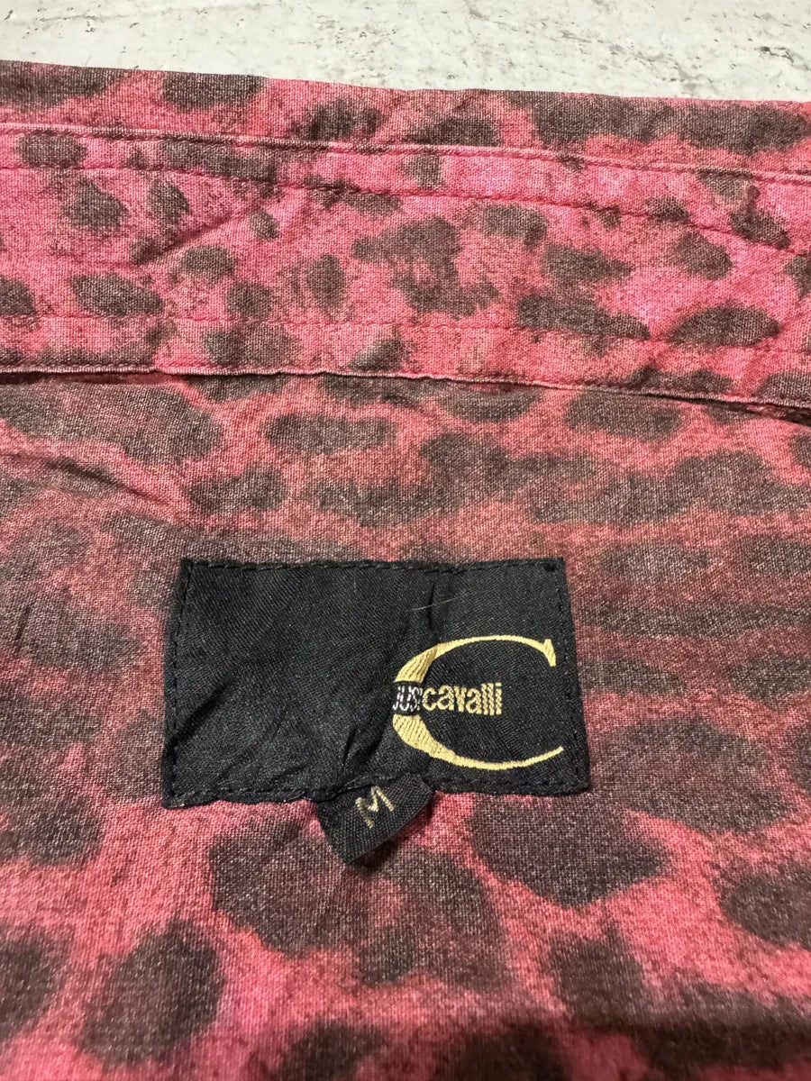 2000s Cavalli Leopard Print Red Obscure Shirt kUBWbRe 7