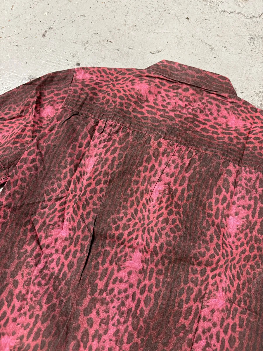 2000s Cavalli Leopard Print Red Obscure Shirt kUBWbRe 9