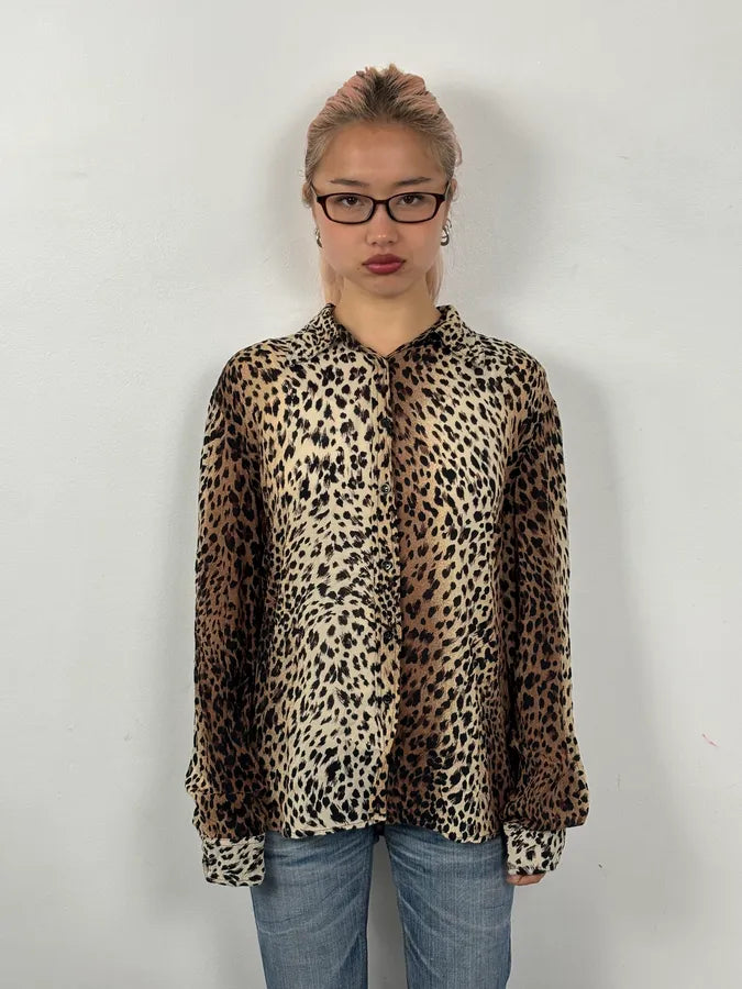 2000s Cavalli Leopard Print Shirt  BCibbMB 0