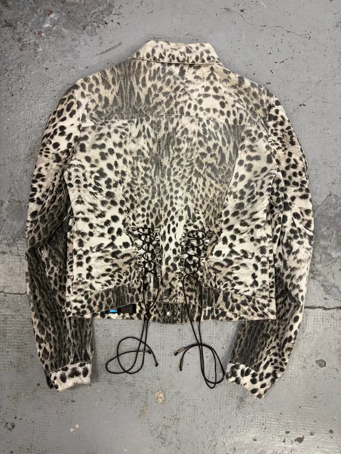 AW2005 Cavalli Leopard Print White Jacket qpcRgRG 2