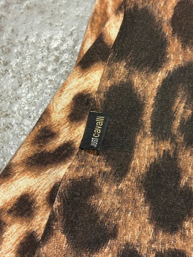 2000s Cavalli Leopard Savage Black Laced Longsleeves Top uTVjyLo 5