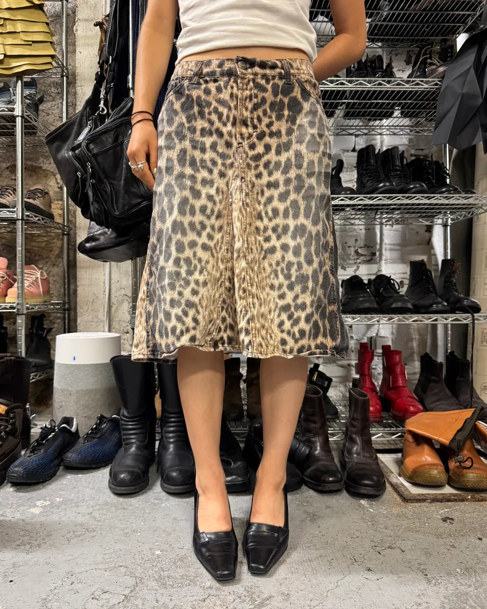 2000s Cavalli Leopard Skirt (M) eEfAcjG 0