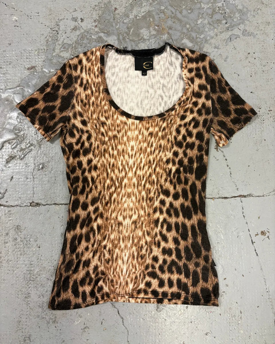 2000s Cavalli Leopard T-Shirt yicPnwW 0