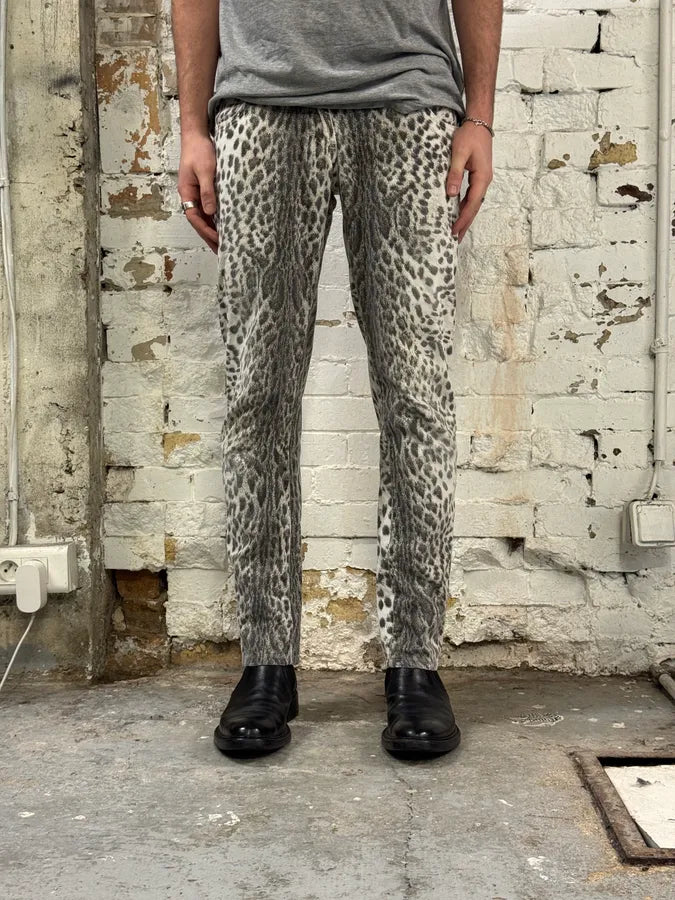 AW2005 Cavalli Leopard White & Black Pants rdNbNyw 2
