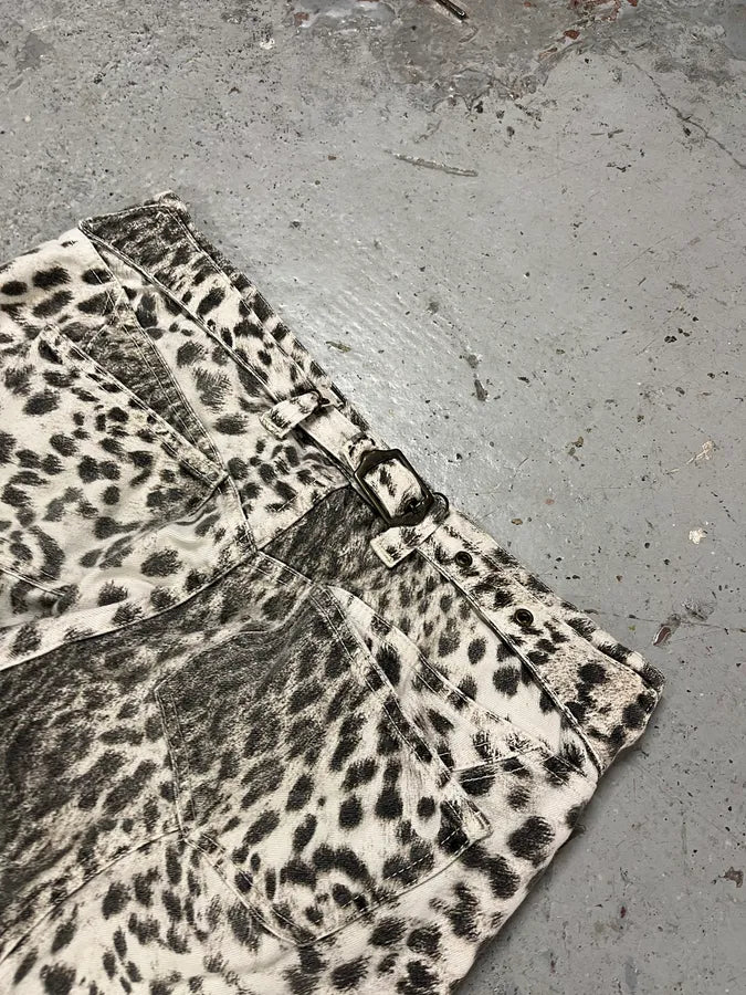 AW2005 Cavalli Leopard White & Black Pants rdNbNyw 6