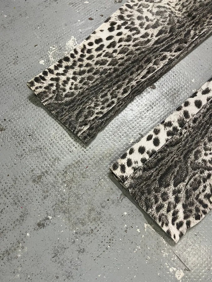 AW2005 Cavalli Leopard White & Black Pants rdNbNyw 7