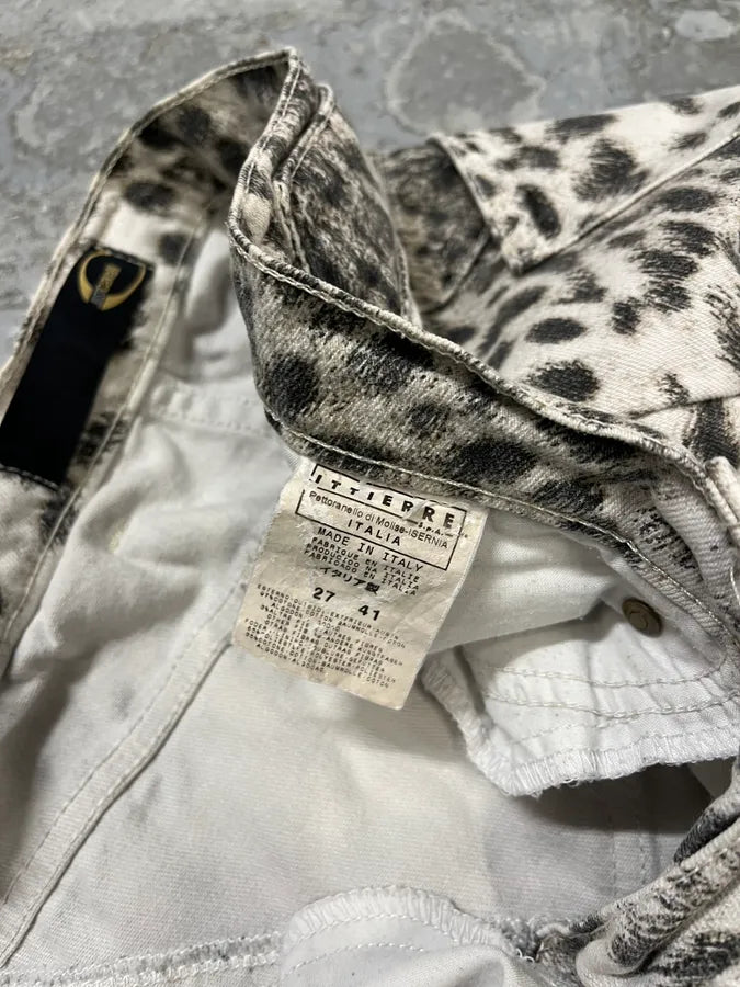 AW2005 Cavalli Leopard White & Black Pants rdNbNyw 8