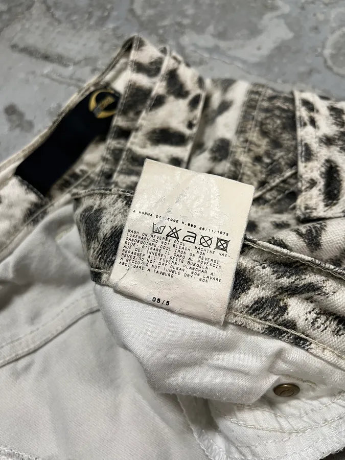 AW2005 Cavalli Leopard White & Black Pants rdNbNyw 9