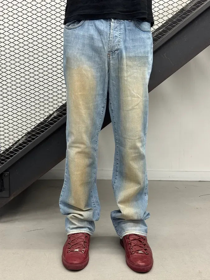 2000s Cavalli Light Blue Washed Denim Jeans hrZqTcj 0