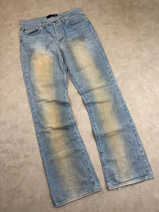 2000s Cavalli Light Blue Washed Denim Jeans hrZqTcj 4