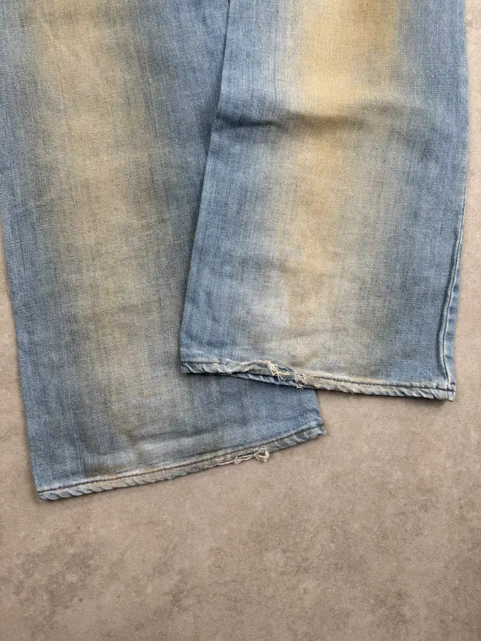 2000s Cavalli Light Blue Washed Denim Jeans hrZqTcj 8