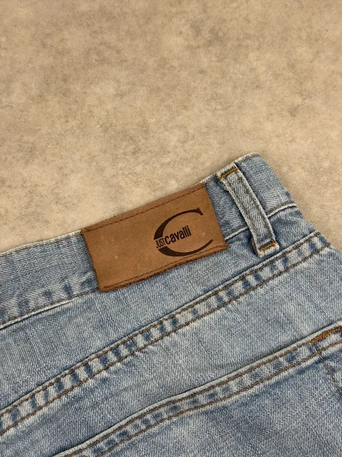 2000s Cavalli Light Blue Washed Denim Jeans hrZqTcj 9