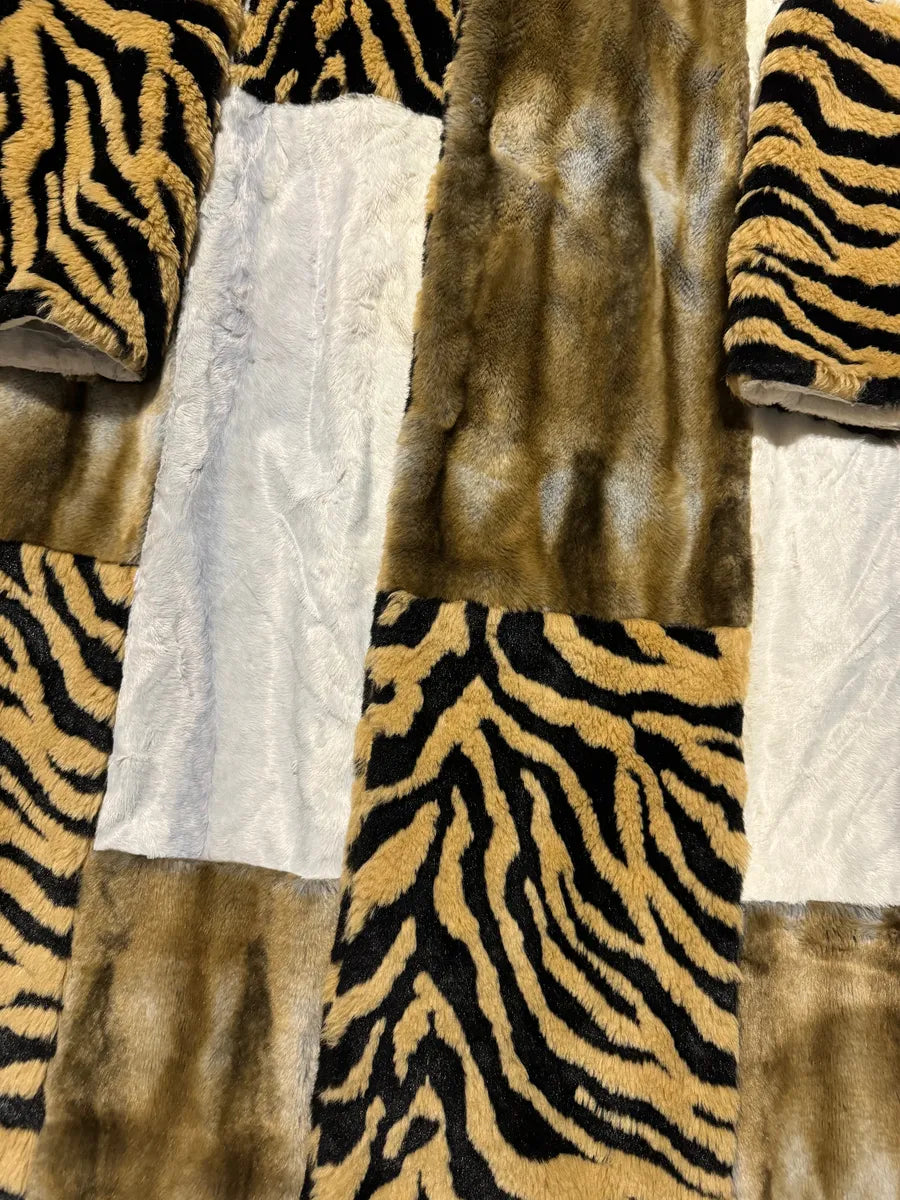 2000s Cavalli Long Italian Trench Faux Fur Coat (S) 11