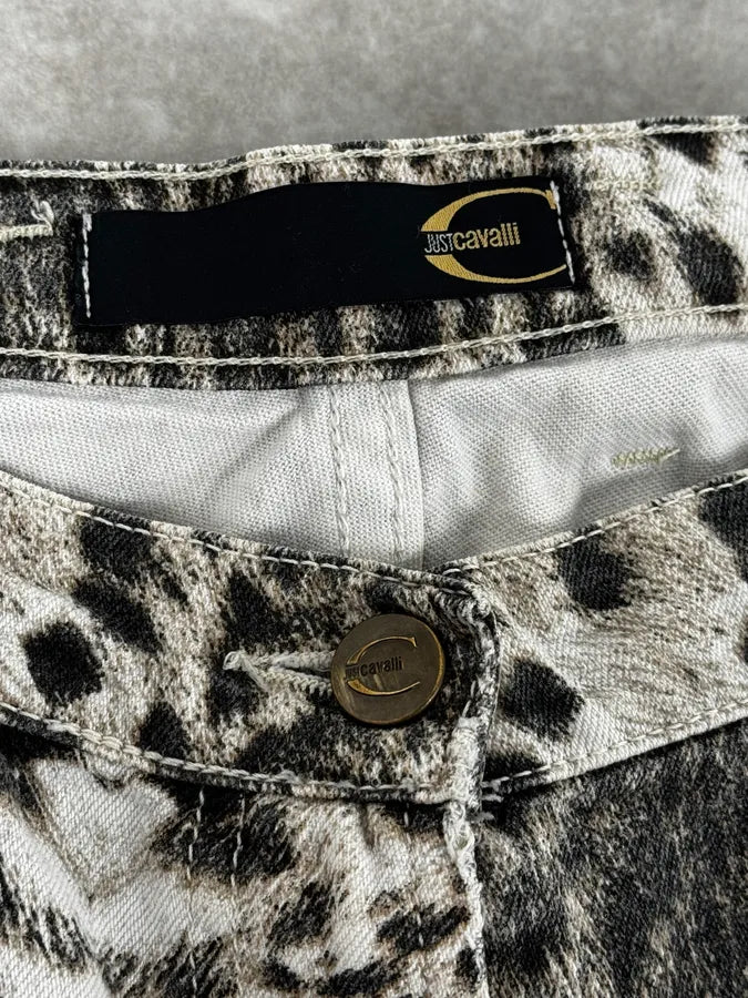 SS2006 Cavalli Black & White Leopard Print Pants JfFlXHm 9