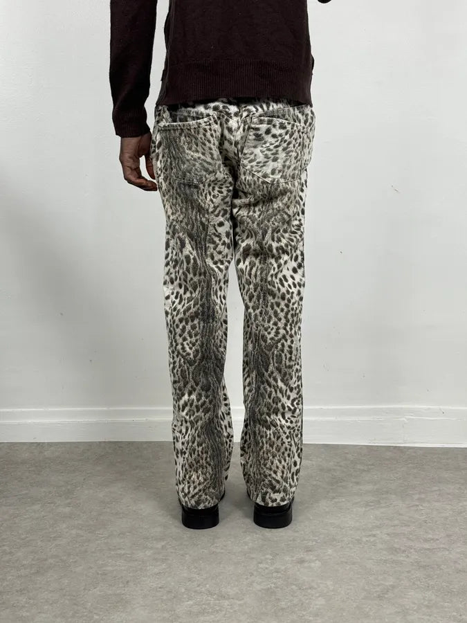 SS2006 Cavalli Black & White Leopard Print Pants JfFlXHm 3