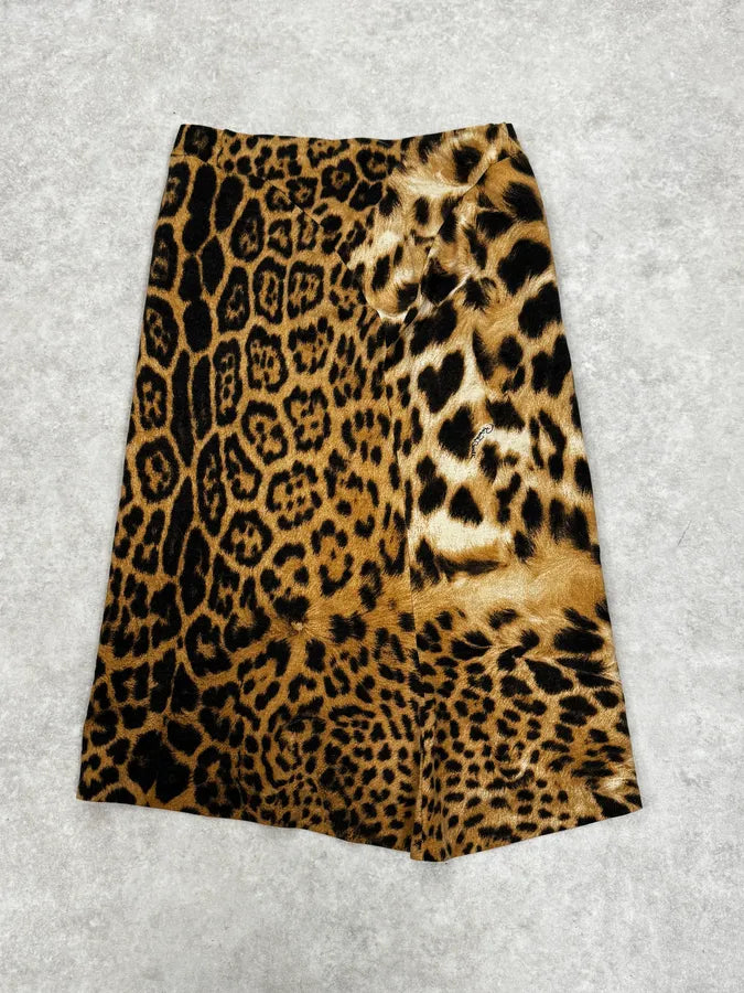 AW2003 Roberto Cavalli Leopard Wool Skirt  JMbUxya 3