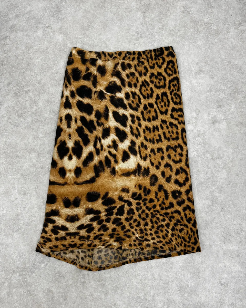 AW2003 Roberto Cavalli Leopard Wool Skirt  JMbUxya 2