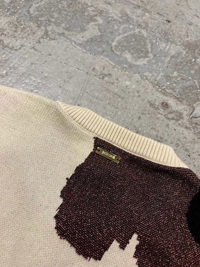 2000s Cavalli Map Relief White Sweater tckRfpu 7