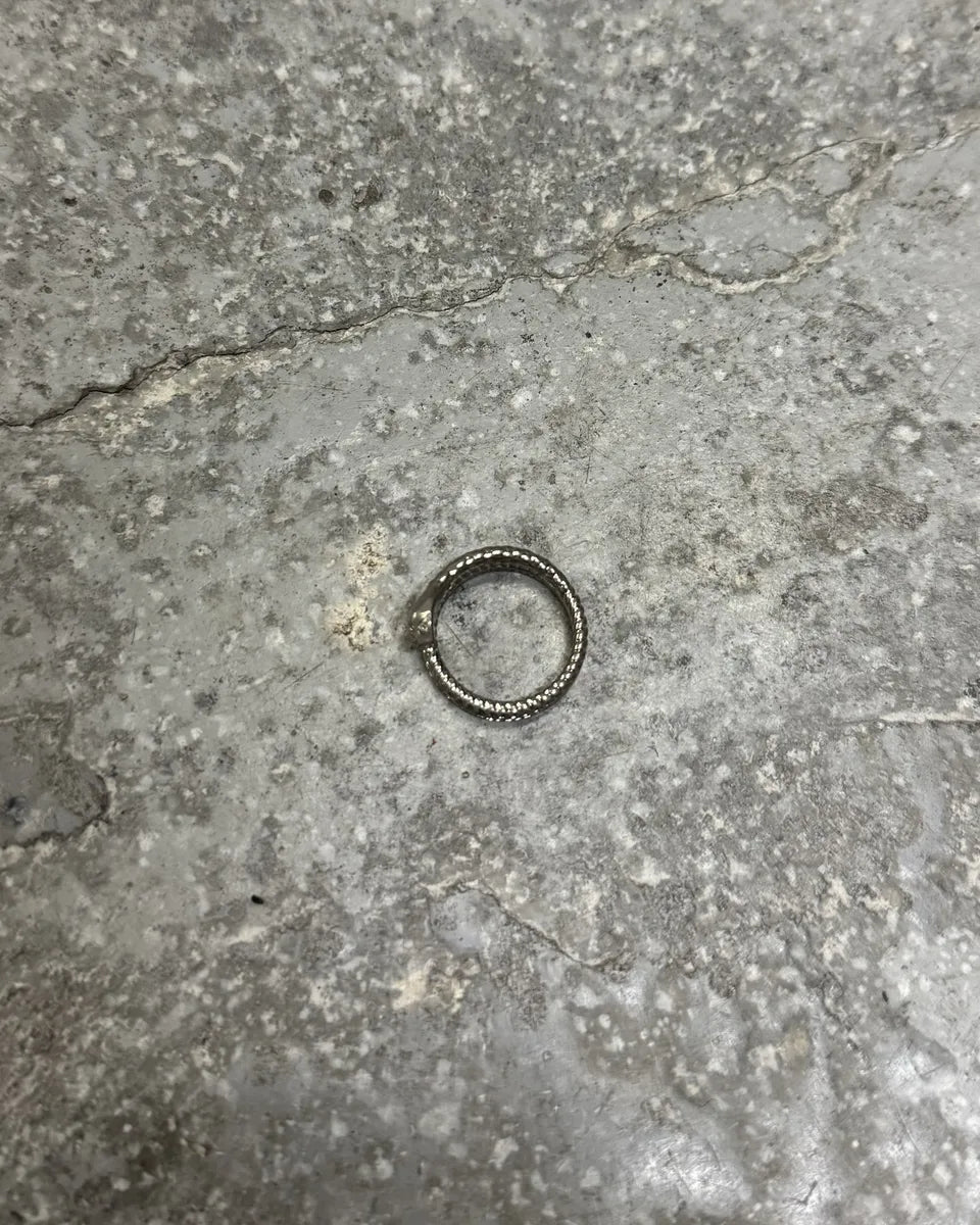 2000s Cavalli Metallic Silver Snake Ring  (OS) 1