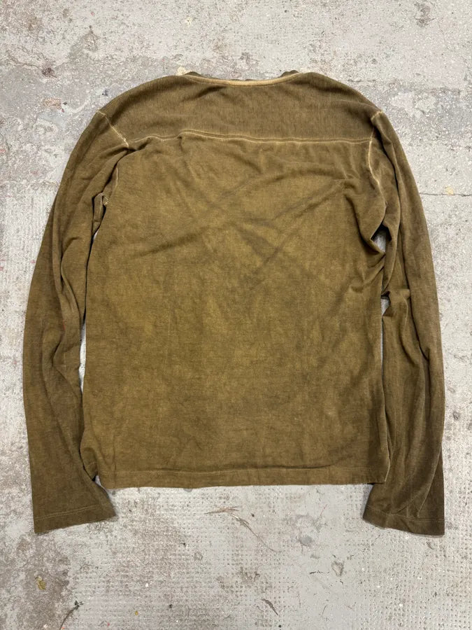 2000s Cavalli Military V Neck Green Longsleeves (L) giLMXbx 4