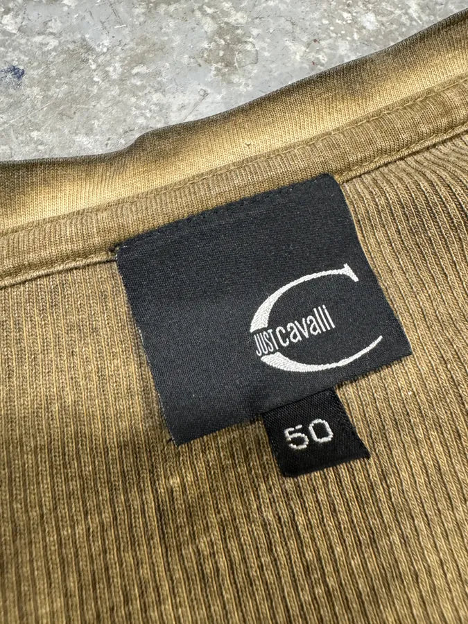 2000s Cavalli Military V Neck Green Longsleeves (L) giLMXbx 6