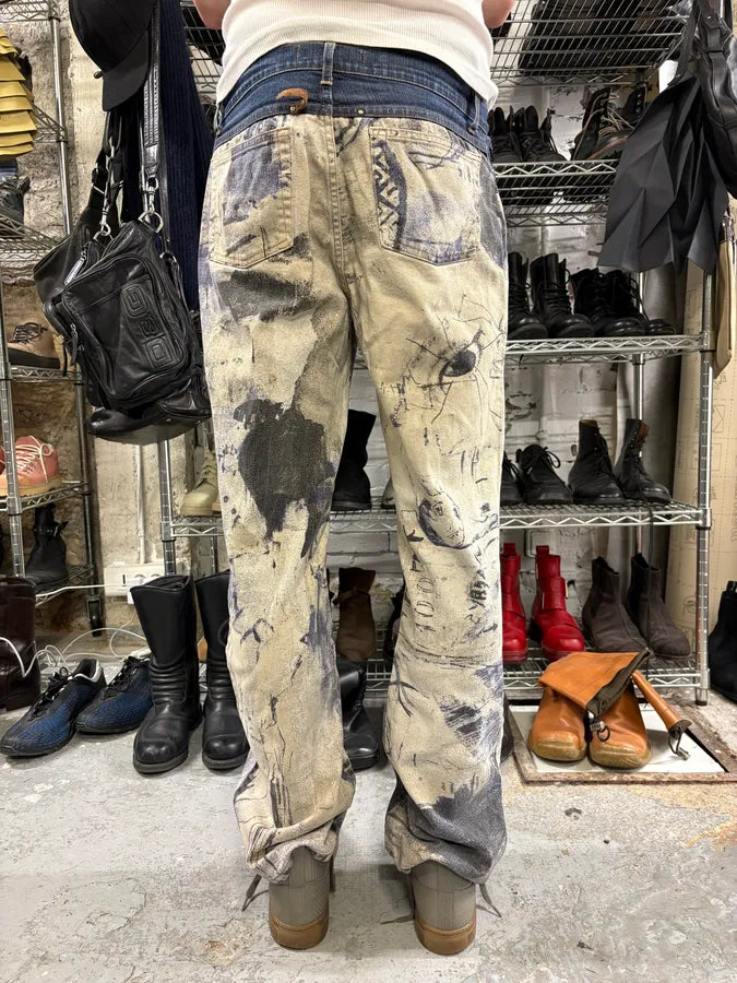 2000s Cavalli Napoleon Dynasty Straight Pants (S/M) tThbEgE 3