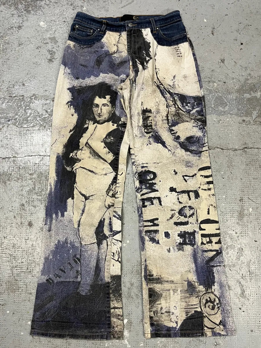 2000s Cavalli Napoleon Dynasty Straight Pants (S/M) tThbEgE 4