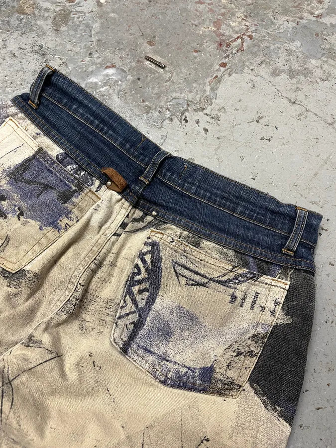 2000s Cavalli Napoleon Dynasty Straight Pants (S/M) tThbEgE 8