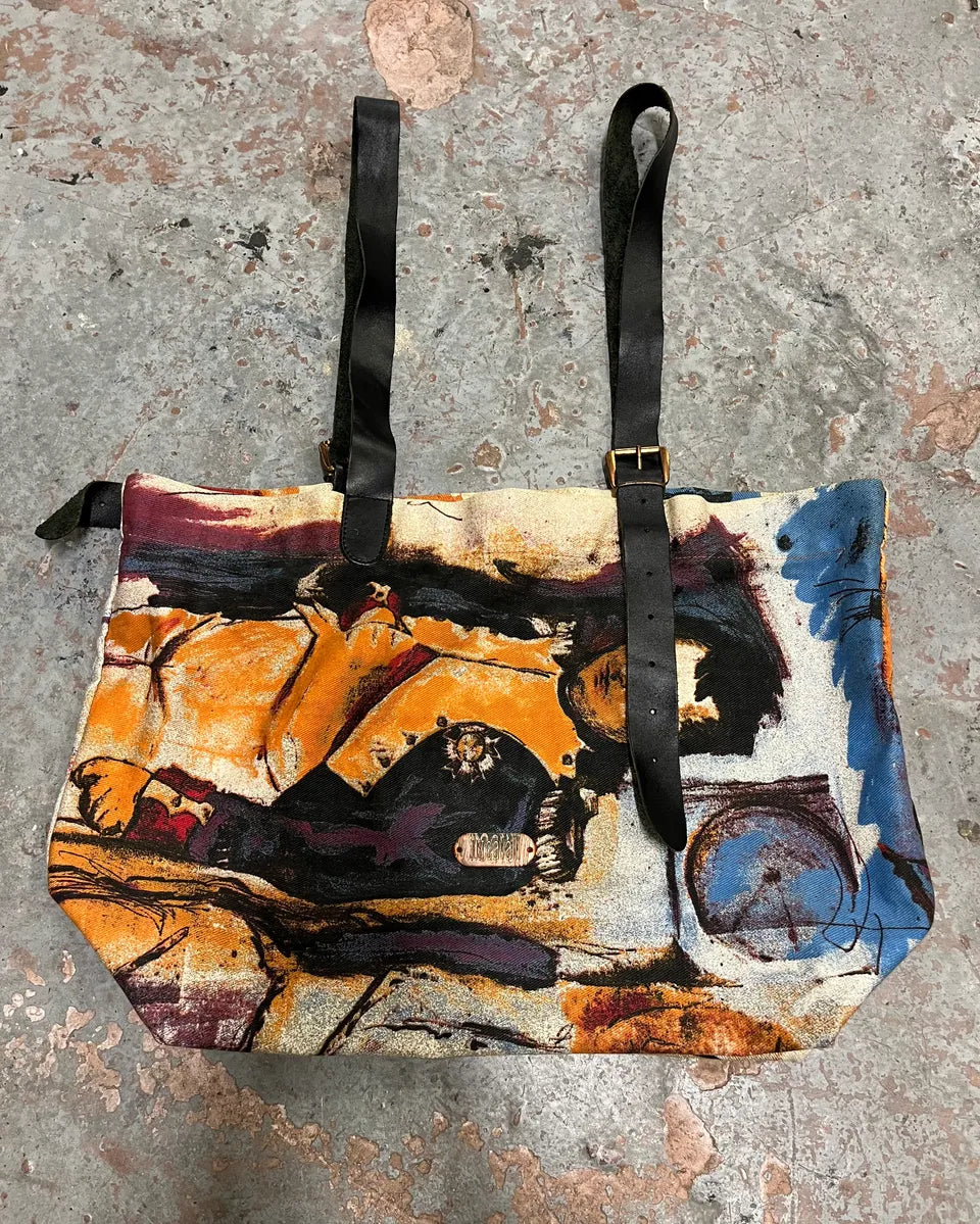 2000s Cavalli Napoleon Painting Abstract Tote Bag IeDWdTS 0