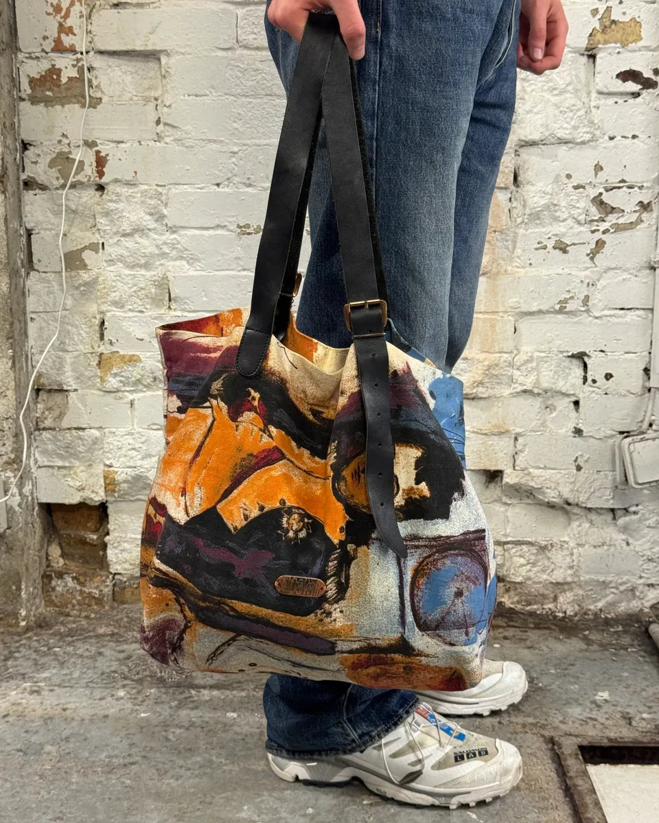 2000s Cavalli Napoleon Painting Abstract Tote Bag IeDWdTS 2