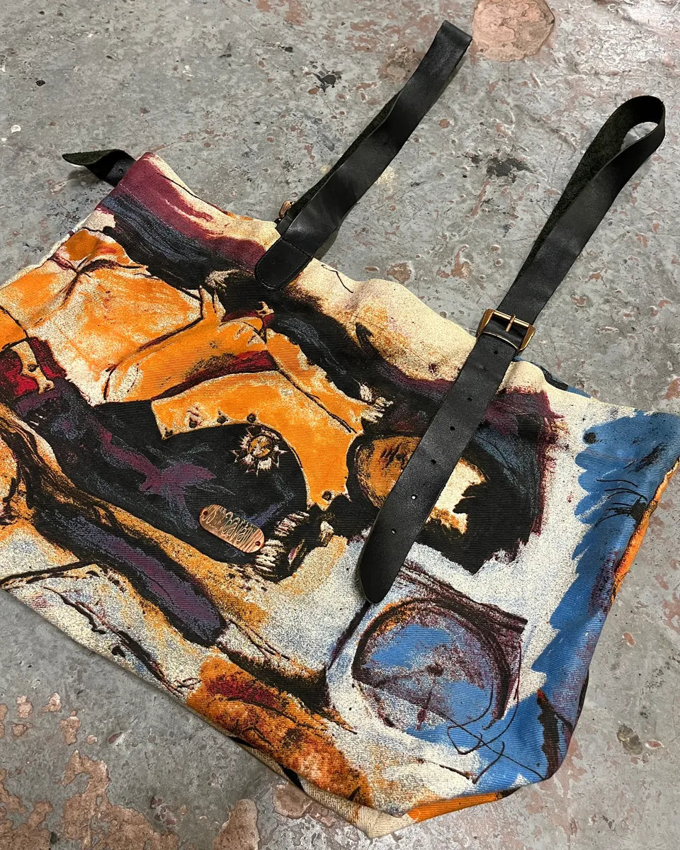 2000s Cavalli Napoleon Painting Abstract Tote Bag IeDWdTS 3