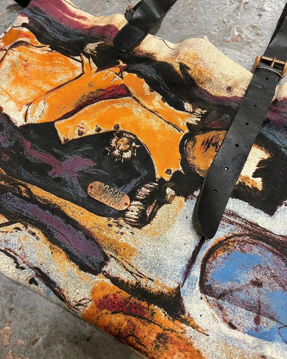 2000s Cavalli Napoleon Painting Abstract Tote Bag IeDWdTS 5