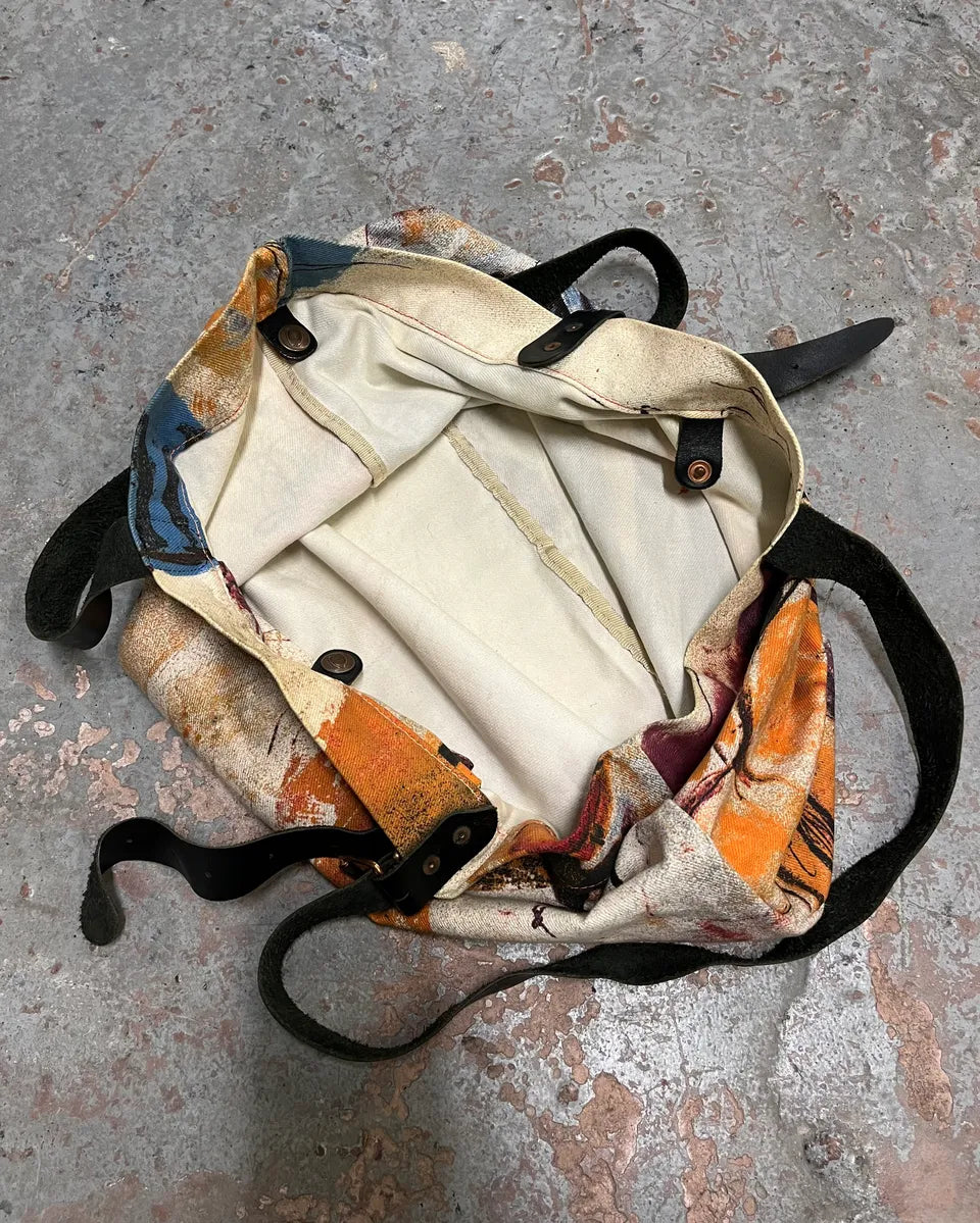 2000s Cavalli Napoleon Painting Abstract Tote Bag IeDWdTS 8