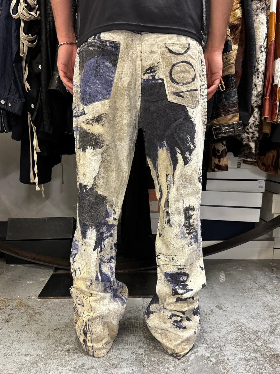 2000s Cavalli Napoleon White & Navy Pants XOGSYfx 3