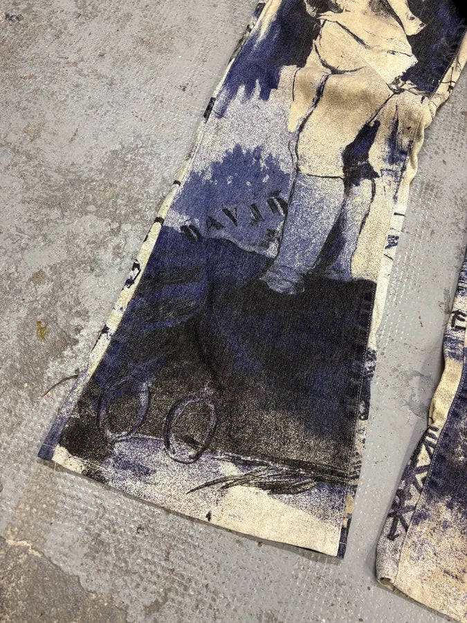 2000s Cavalli Napoleon White & Navy Pants XOGSYfx 7