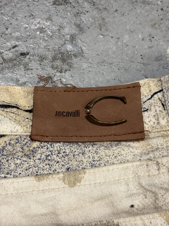 2000s Cavalli Napoleon White & Navy Pants XOGSYfx 8