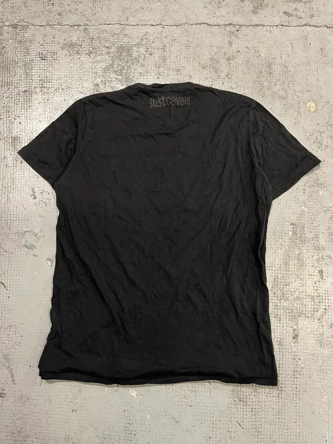 2000s Cavalli Nature Morte Black Rose Bird T-Shirt AnoUCpU 7