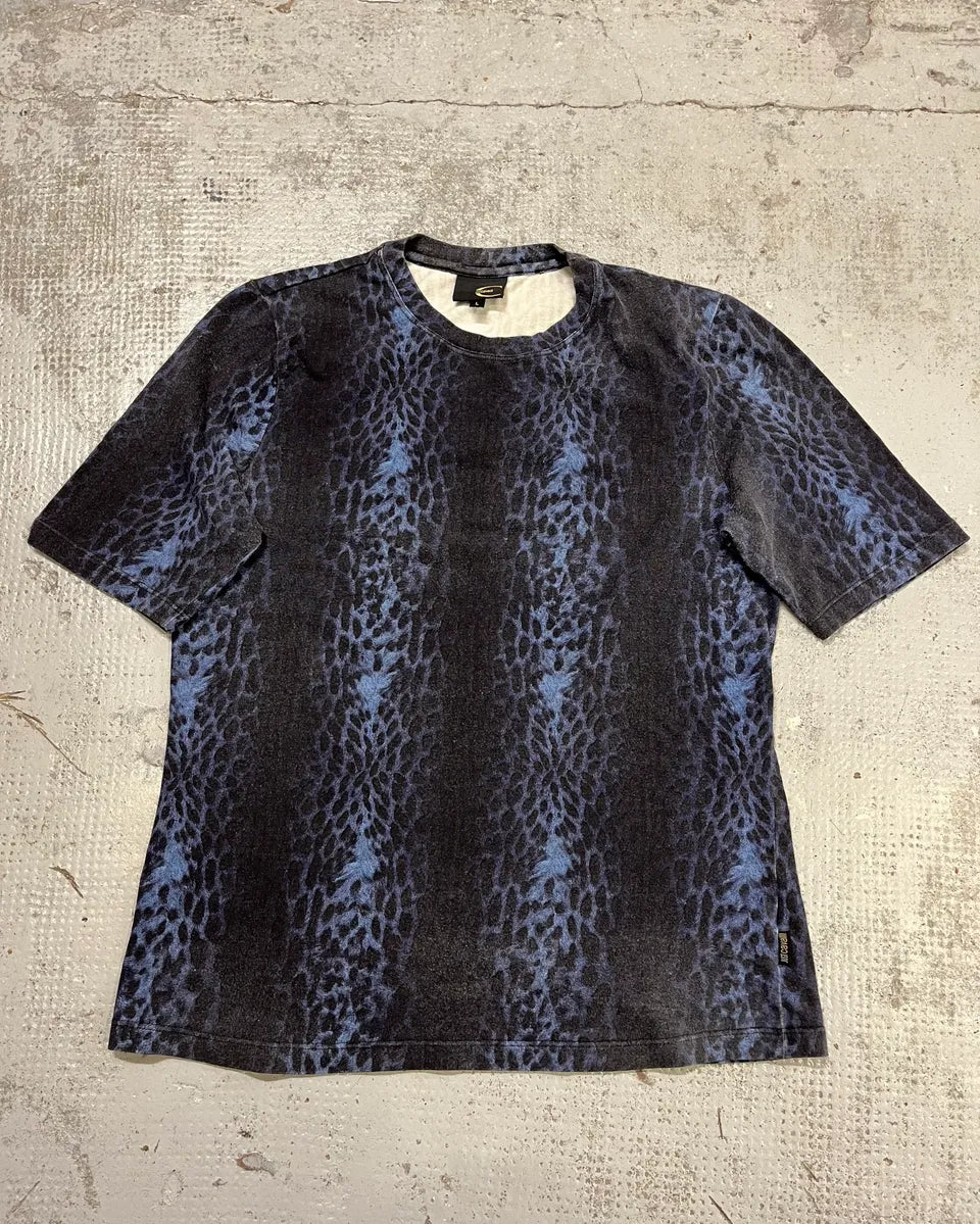 2000s Cavalli Navy & Black Leopard T-Shirt taijlze 3