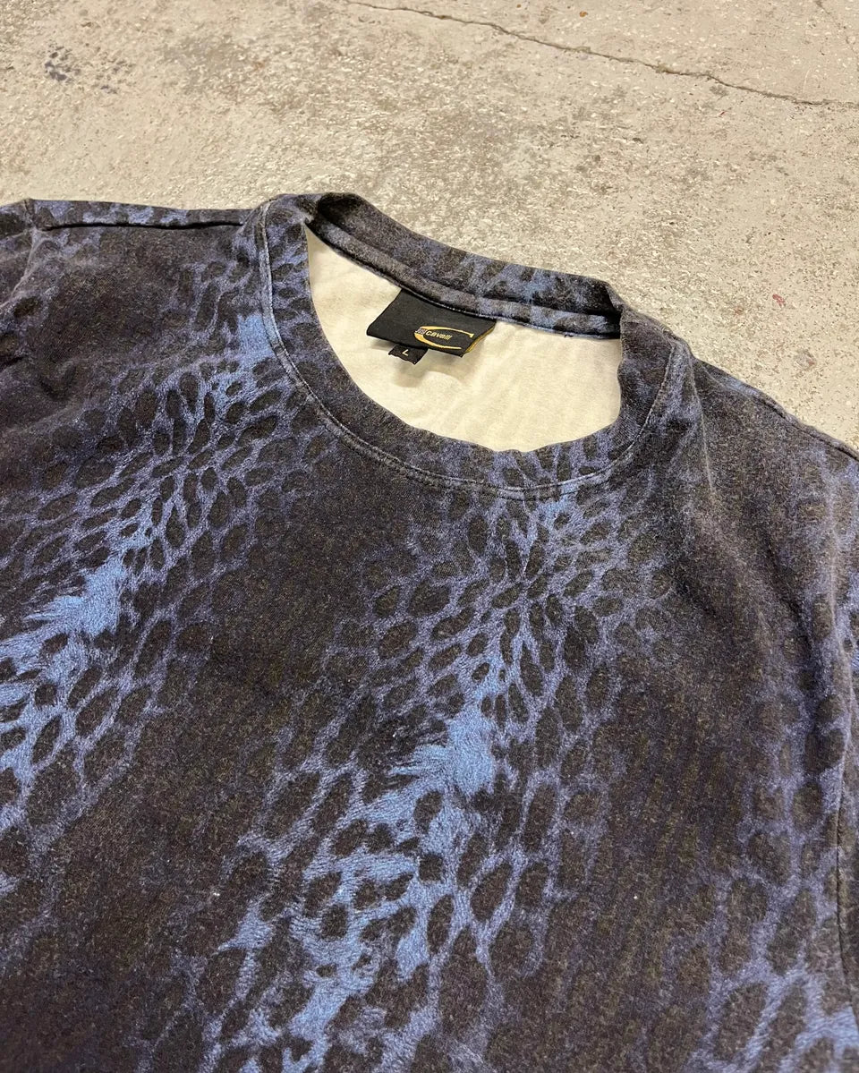 2000s Cavalli Navy & Black Leopard T-Shirt taijlze 4