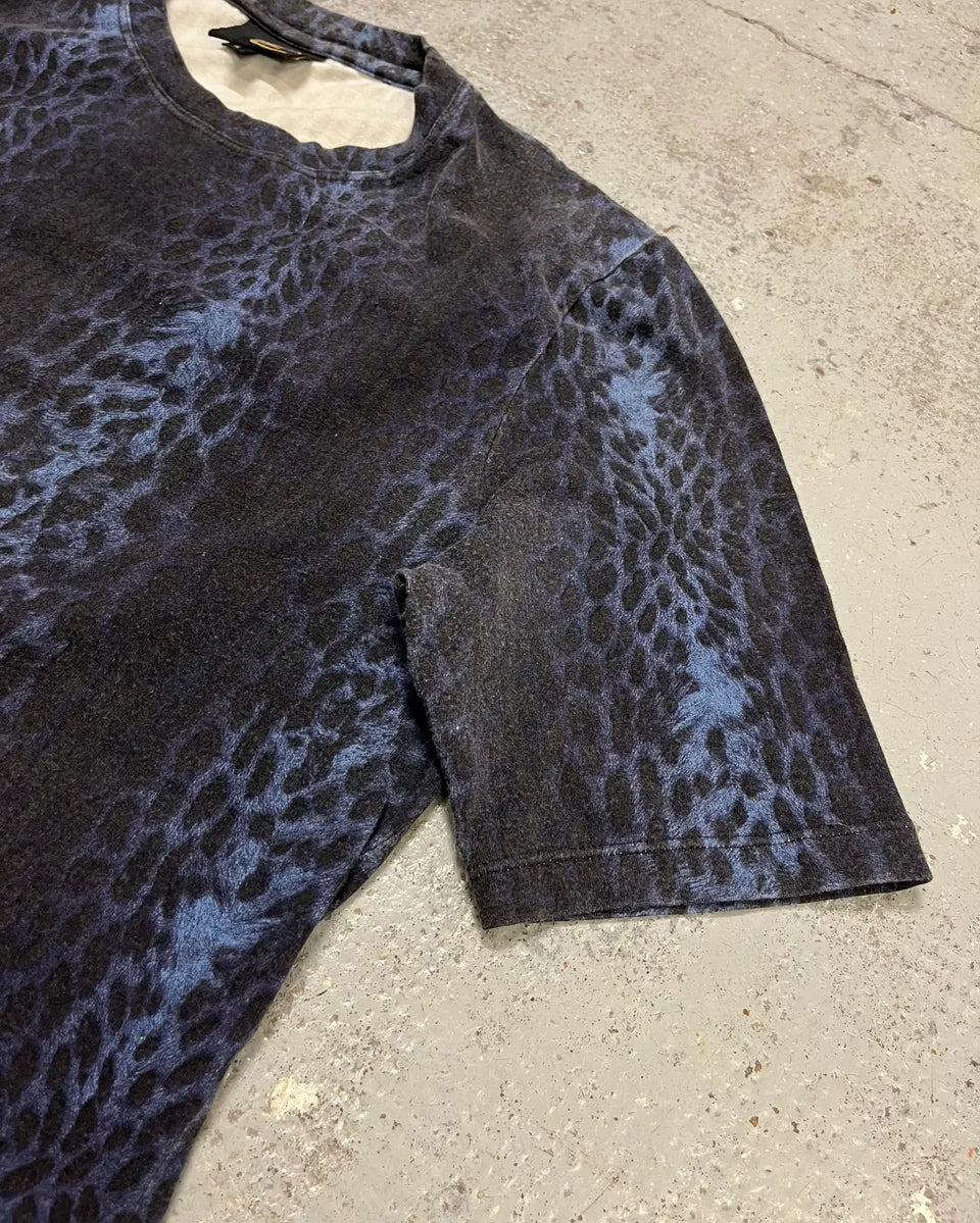 2000s Cavalli Navy & Black Leopard T-Shirt taijlze 5
