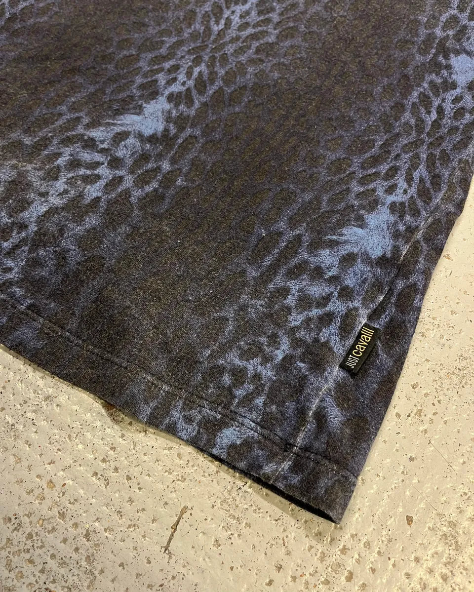 2000s Cavalli Navy & Black Leopard T-Shirt taijlze 6