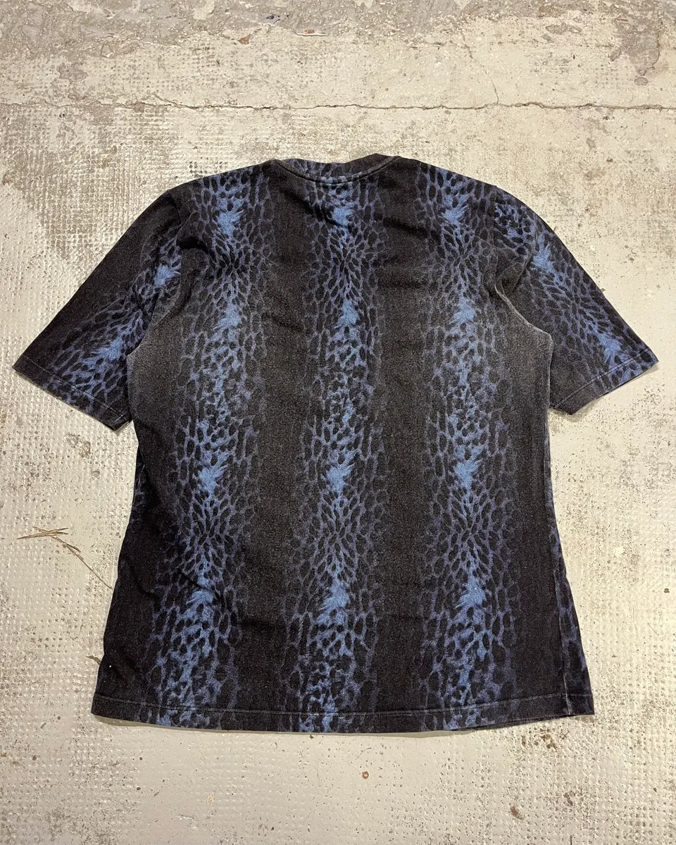 2000s Cavalli Navy & Black Leopard T-Shirt taijlze 7