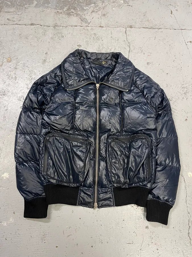 2000s Cavalli Navy Nylon British Cozy Puffer Jacket jLTafei 0
