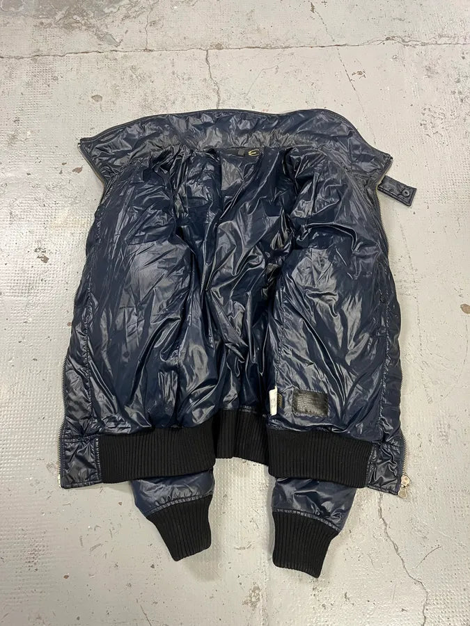 2000s Cavalli Navy Nylon British Cozy Puffer Jacket jLTafei 8