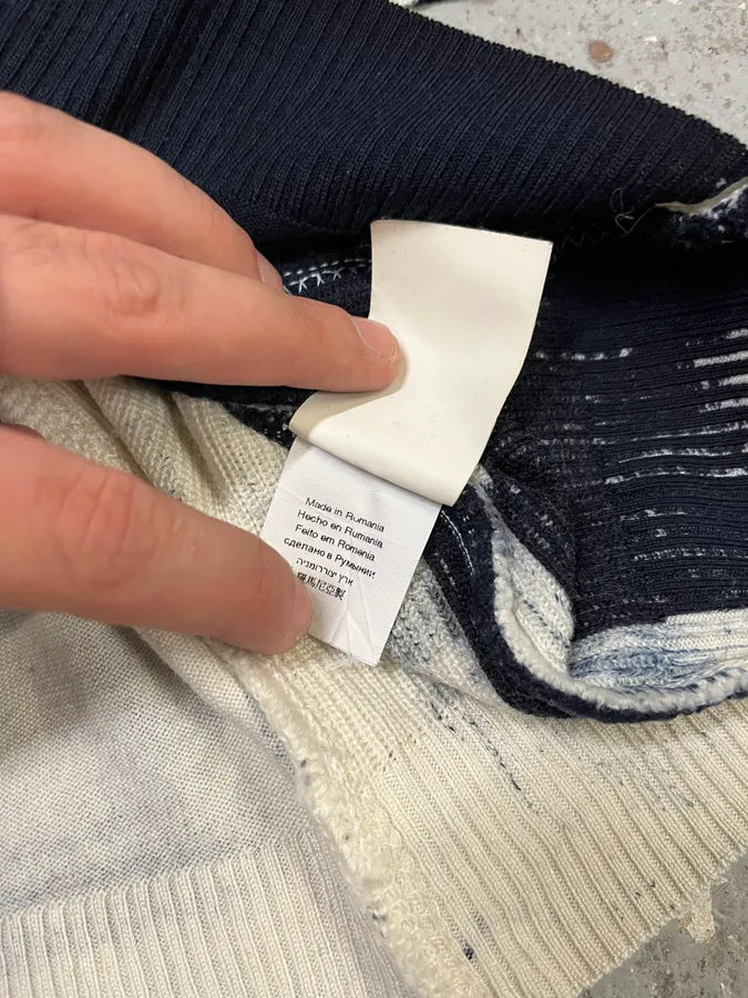 2000s Cavalli Navy Overprint Sweater gyQdQPA 9