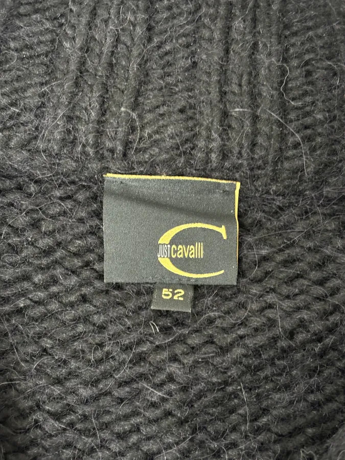 AW2008 Cavalli Navy Wool Alpaca Asymmetrical Sweater jtazgrr 8